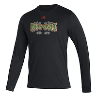 adidas Miami Hurricanes Touchdown Ring Creator Long Sleeve T-Shirt