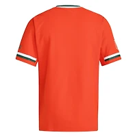 adidas Miami Hurricanes V-Neck Baseball Jersey