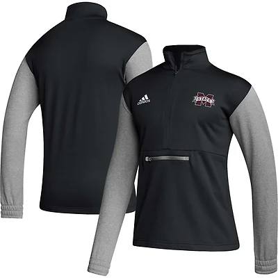 adidas Mississippi State Bulldogs Sideline AEROREADY Half-Zip Top