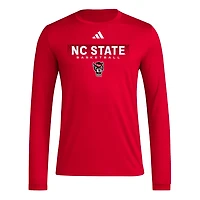 adidas NC State Wolfpack Locker On-Court the Fade AEROREADY Long Sleeve T-Shirt