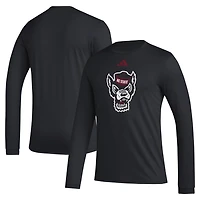adidas NC State Wolfpack Primary Locker Logo Pre-Game Long Sleeve T-Shirt