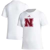 adidas Nebraska Huskers AEROREADY Breast Cancer Awareness Pregame T-Shirt