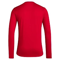 adidas Nebraska Huskers Locker Football Pre-Game AEROREADY Long Sleeve T-Shirt