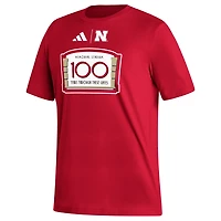 adidas Nebraska Huskers Memorial Stadium 100th Anniversary Sideline Strategy Fresh T-Shirt