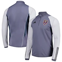 adidas Real Salt Lake 2024 On-Field AEROREADY Quarter-Zip Training Top