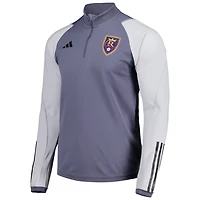 adidas Real Salt Lake 2024 On-Field AEROREADY Quarter-Zip Training Top