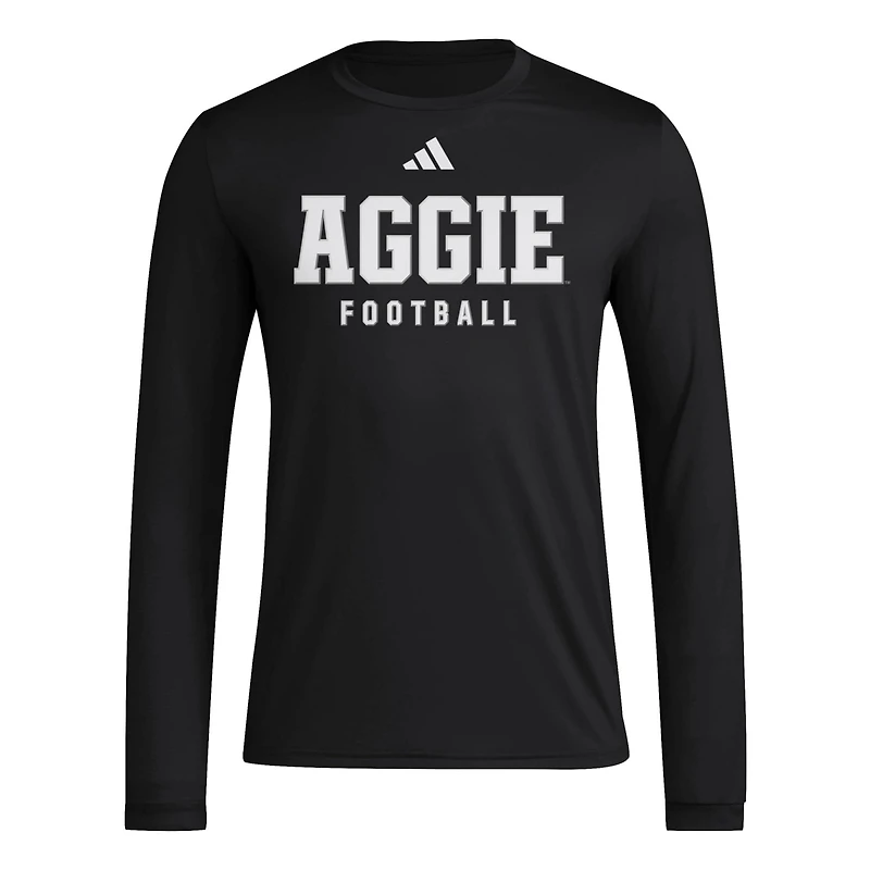 adidas Texas AM Aggies Locker Practice Football Pre-Game Long Sleeve T-Shirt