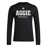 adidas Texas AM Aggies Locker Practice Football Pre-Game Long Sleeve T-Shirt