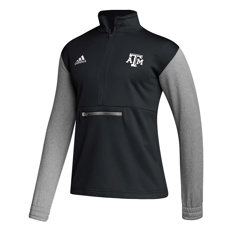 adidas Texas AM Aggies Sideline AEROREADY Half-Zip Top