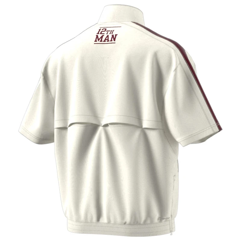 adidas Texas AM Aggies Strategy Pullover Half-Zip Short Sleeve Jacket