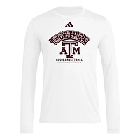 adidas Texas AM Aggies Together On-Court Pregame Long Sleeve T-Shirt