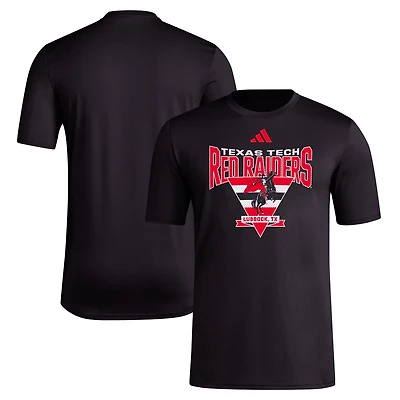 adidas Texas Tech Raiders Locker Trilateral Pre-Game AEROREADY T-Shirt