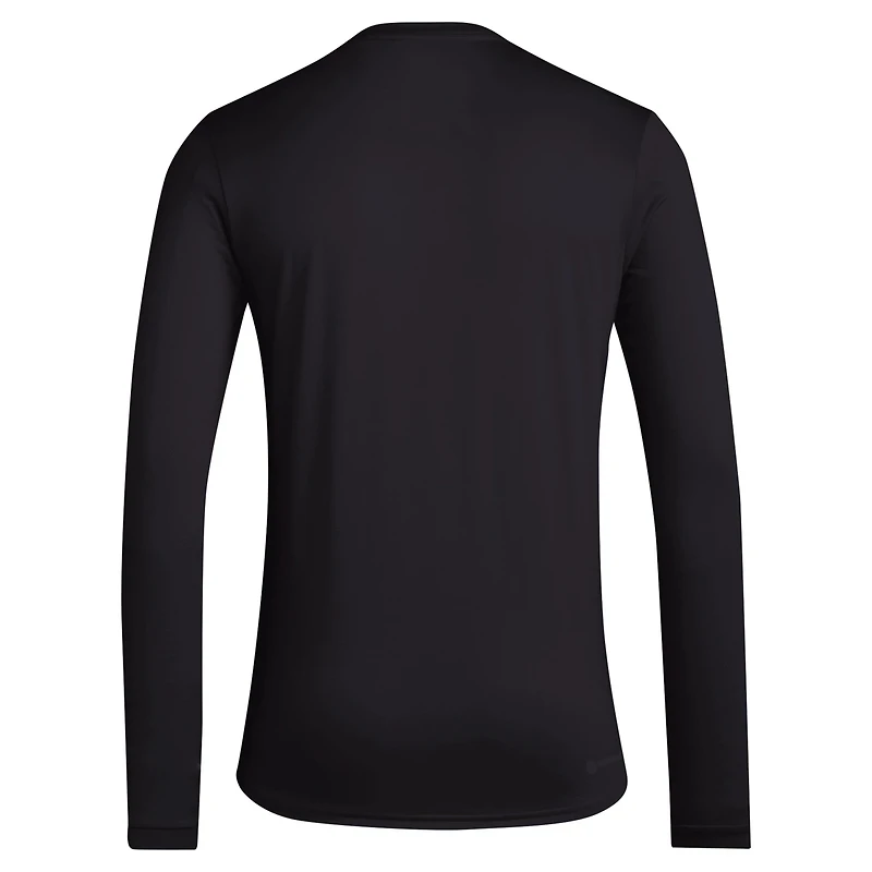 adidas Texas Tech Red Raiders Locker Football Pre-Game AEROREADY Long Sleeve T-Shirt