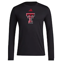 adidas Texas Tech Red Raiders Primary Locker Logo AEROREADY Long Sleeve T-Shirt