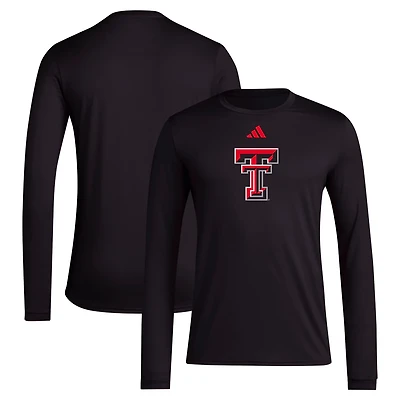 adidas Texas Tech Red Raiders Primary Locker Logo AEROREADY Long Sleeve T-Shirt