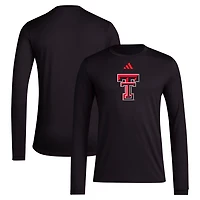adidas Texas Tech Red Raiders Primary Locker Logo AEROREADY Long Sleeve T-Shirt