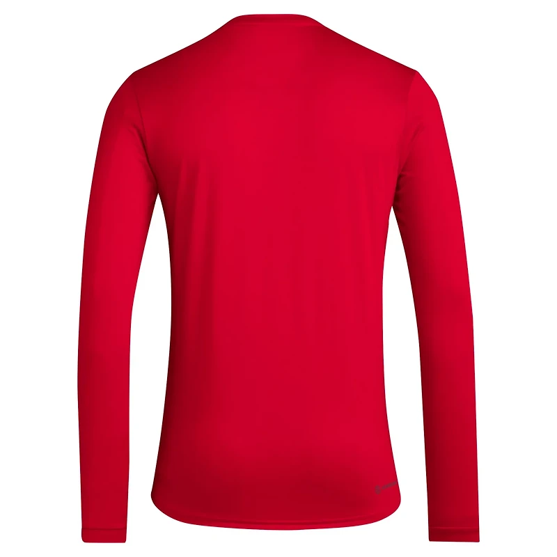 adidas Texas Tech Red Raiders Primary Locker Logo AEROREADY Long Sleeve T-Shirt