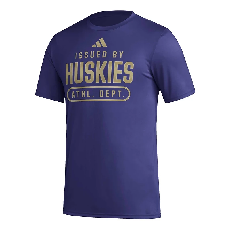 adidas Washington Huskies AEROREADY Pregame T-Shirt