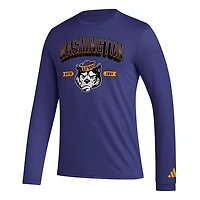 adidas Washington Huskies Mighty Mascot Pregame Long Sleeve T-Shirt