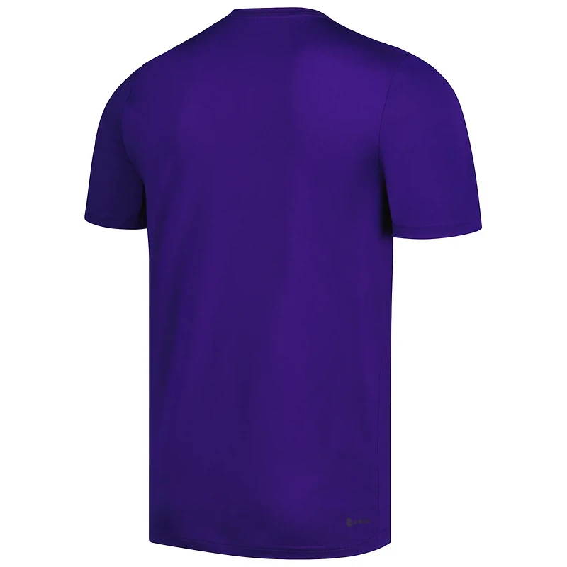 adidas Washington Huskies Stripe Up AEROREADY Pregame T-Shirt