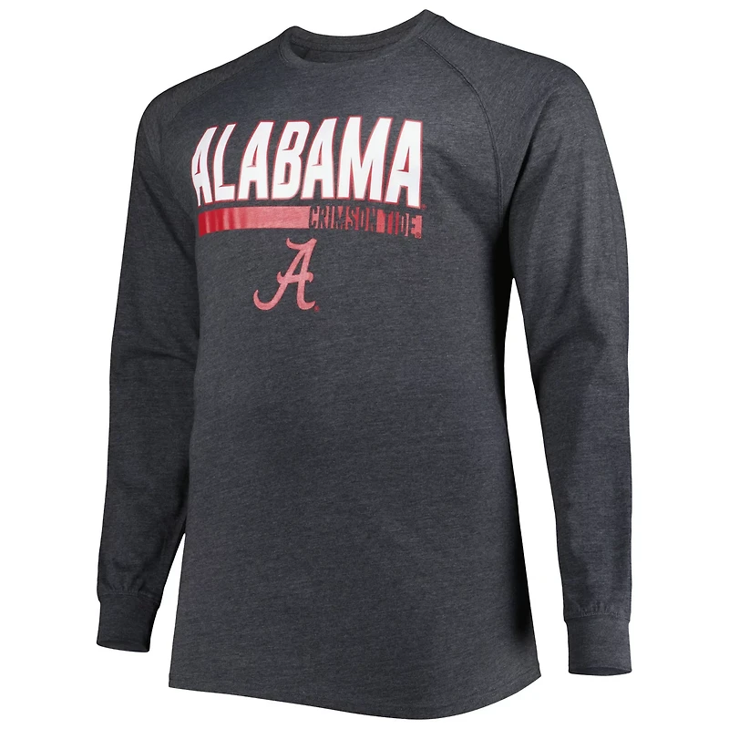Alabama Tide Big Tall Two-Hit Long Sleeve T-Shirt