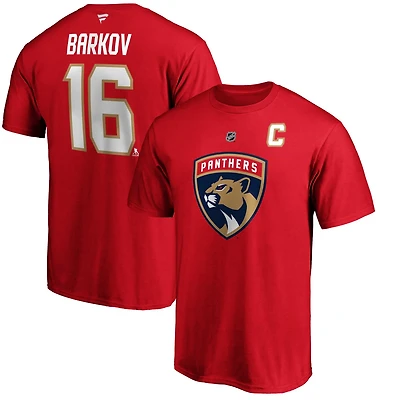 Aleksander Barkov Florida Panthers Team Authentic Stack Name  Number T-Shirt