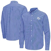 Antigua Air Force Falcons Ellis Woven Tri-Blend Long Sleeve Button-Down Shirt