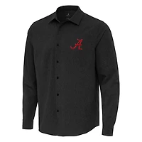 Antigua Alabama Crimson Tide Exposure Woven Long Sleeve Button-Up Shirt