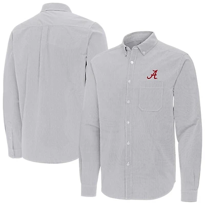 Antigua Alabama Crimson Tide Porter Woven Tri-Blend Long Sleeve Button-Down Shirt