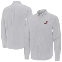 Antigua Alabama Crimson Tide Porter Woven Tri-Blend Long Sleeve Button-Down Shirt