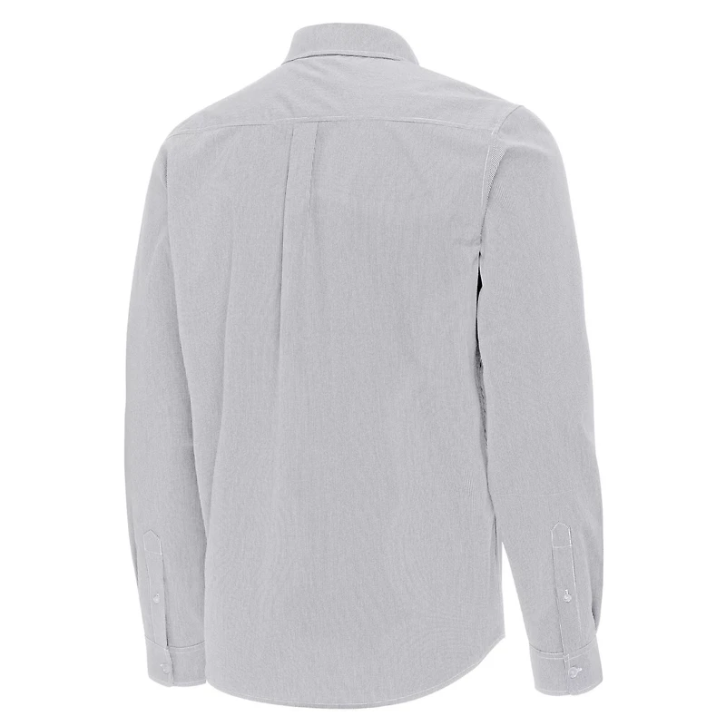 Antigua Alabama Crimson Tide Porter Woven Tri-Blend Long Sleeve Button-Down Shirt