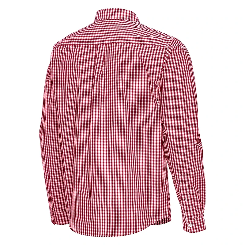 Antigua Alabama Tide Ellis Woven Tri-Blend Long Sleeve Button-Down Shirt