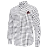 Antigua Auburn Tigers Ellis Woven Tri-Blend Long Sleeve Button-Down Shirt
