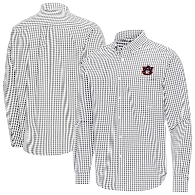 Antigua Auburn Tigers Ellis Woven Tri-Blend Long Sleeve Button-Down Shirt