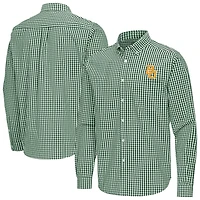Antigua Baylor Bears Ellis Woven Tri-Blend Long Sleeve Button-Down Shirt