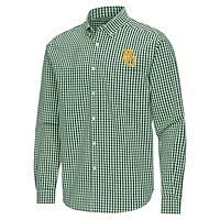 Antigua Baylor Bears Ellis Woven Tri-Blend Long Sleeve Button-Down Shirt
