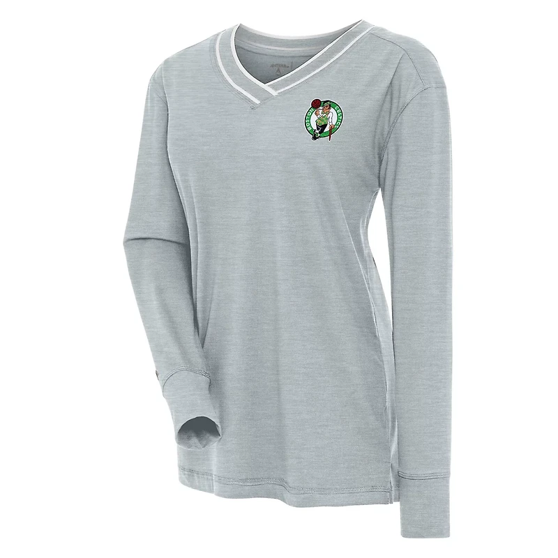 Antigua Boston Celtics Symbolic Long Sleeve V-Neck Top