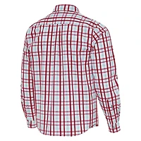 Antigua Boston College Eagles Tending 2 Tri-Blend Long Sleeve Button-Down Shirt