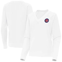 Antigua Chicago Cubs Varsity Tri-Blend V-Neck Long Sleeve T-Shirt