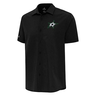Antigua Dallas Stars Activate Woven Short Sleeve Button-Up Shirt