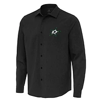 Antigua Dallas Stars Exposure Woven Long Sleeve Button-Up Shirt