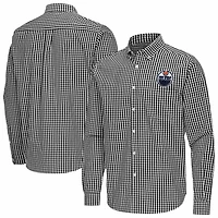 Antigua Edmonton Oilers Ellis Tri-Blend Long Sleeve Button-Down Shirt