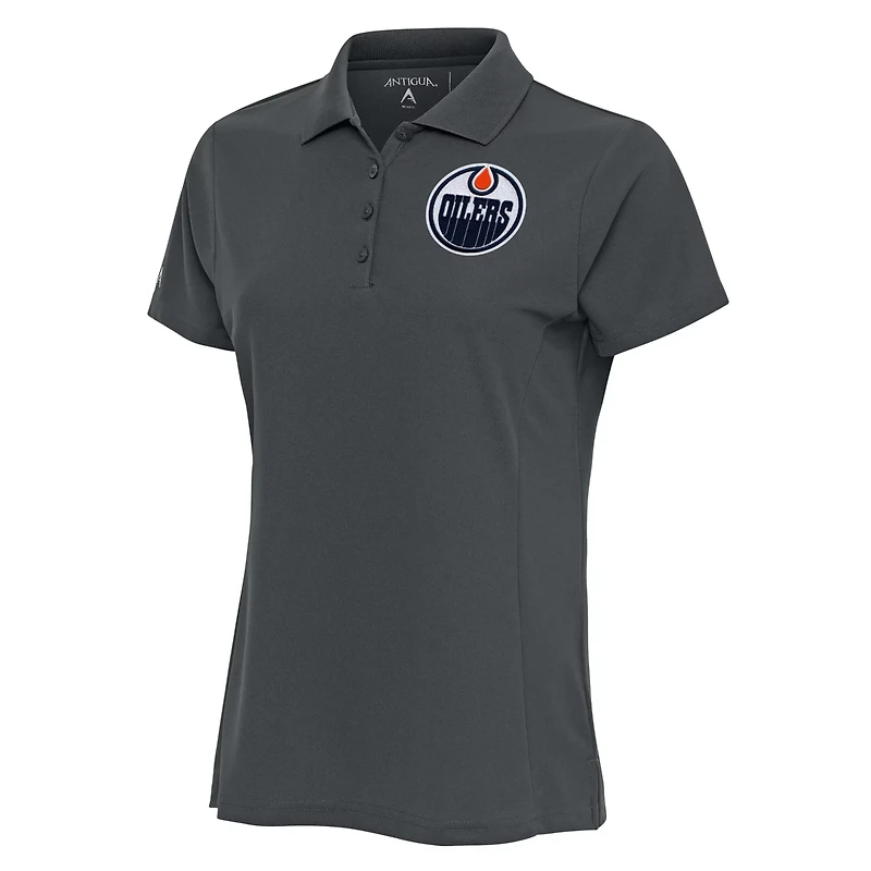 Antigua Edmonton Oilers Team Logo Legacy Pique Polo
