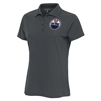 Antigua Edmonton Oilers Team Logo Legacy Pique Polo