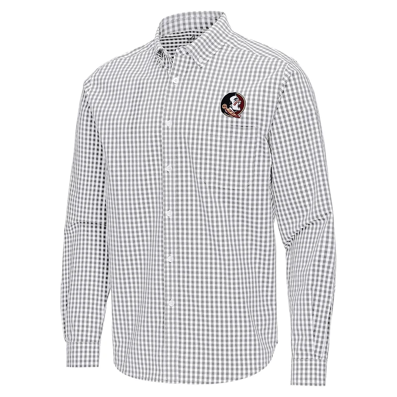Antigua Florida State Seminoles Ellis Woven Tri-Blend Long Sleeve Button-Down Shirt