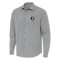 Antigua Florida State Seminoles Exposure Woven Long Sleeve Button-Up Shirt