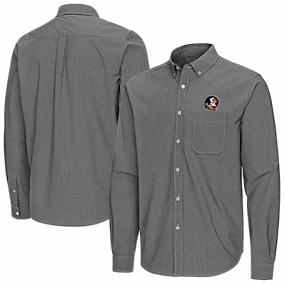 Antigua Florida State Seminoles Porter Woven Tri-Blend Long Sleeve Button-Down Shirt