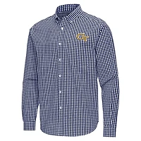 Antigua Georgia Tech Yellow Jackets Ellis Woven Tri-Blend Long Sleeve Button-Down Shirt