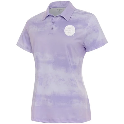 Antigua Heather Boston Bruins White Logo Render Polo
