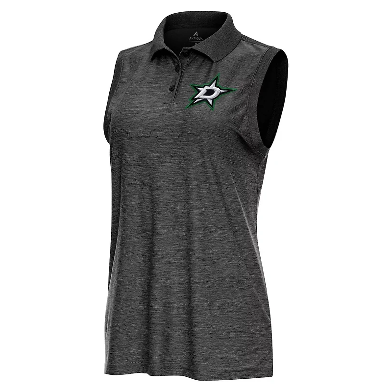 Antigua Heather Dallas Stars Recap Sleeveless Polo